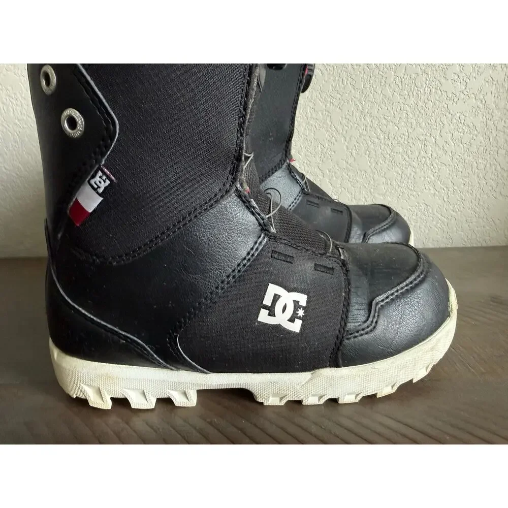 DC Scout Snowboard Boots Kids Youth Size 4 Red Black Winter Grunge